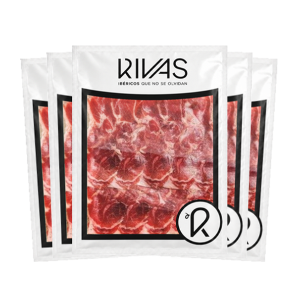 LONCHEADO DE PALETA 100% NATURAL GRAN RSV. RIVAS  PREMIUM + 3 AÑOS SALAMANCA 1/2 KG 5 SOBRES DE 100 GRS