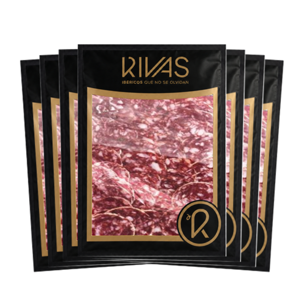 5+2 SALCHICHON BEHER BELLOTA 100% IBERICO ( 7 sobres al precio de 5 ).