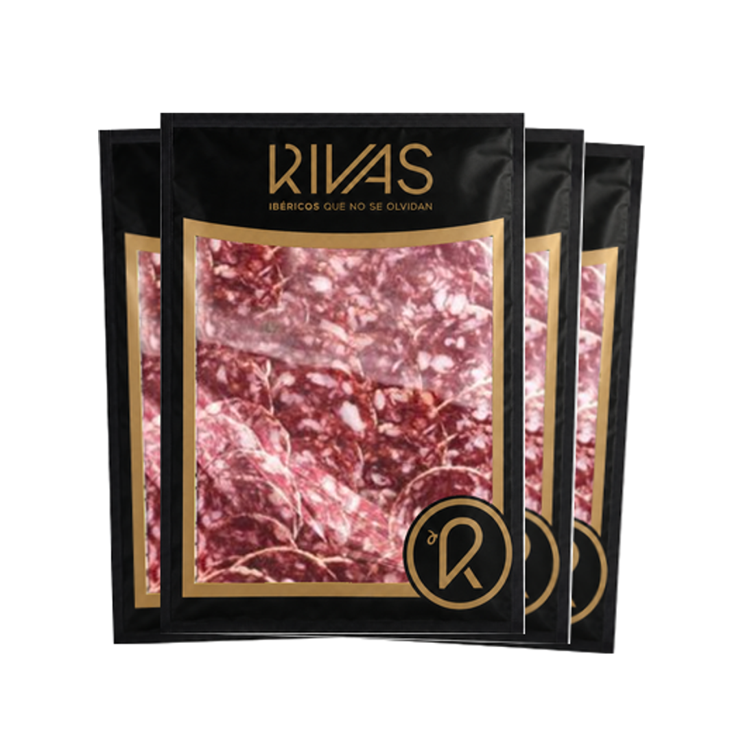 3+1 SALCHICHON BELLOTA IBÉRICO NATURAL. ( 4 sobres al precio de 3 ).