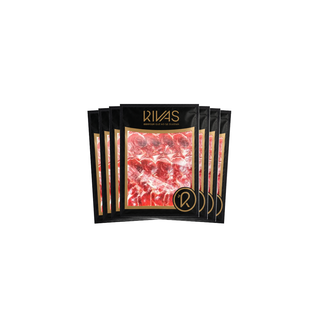 5+2 Loncheado Jamon Ibérico Bellota. ( 7 sobres al precio de 5 ).