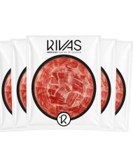 5 UNIDADES DE PALETA RIVAS IBÉRICA CEBO CAMPO 50% RAZA IBÉRICA PRESENTADA EN PLATO