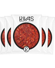 5 UNIDADES DE SALCHICHÓN RIVAS IBÉRICO 100% NATURAL PRESENTADO EN PLATO