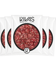 5 UNIDADES DE SALCHICHÓN RIVAS IBÉRICO 100% NATURAL PRESENTADO EN PLATO