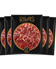 5 UNIDADES DE JAMÓN RIVAS DE BELLOTA 100% IBÉRICO PRESENTADO EN PLATO