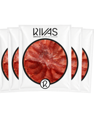 5 UNIDADES DE JAMÓN RIVAS DE BELLOTA 100% IBÉRICO PRESENTADO EN PLATO