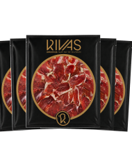 5 UNIDADES DE PALETA RIVAS IBÉRICA 100% CEBO CAMPO PRESENTADA EN PLATO