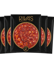 5 UNIDADES DE SALCHICHÓN RIVAS IBÉRICO 100% NATURAL PRESENTADO EN PLATO