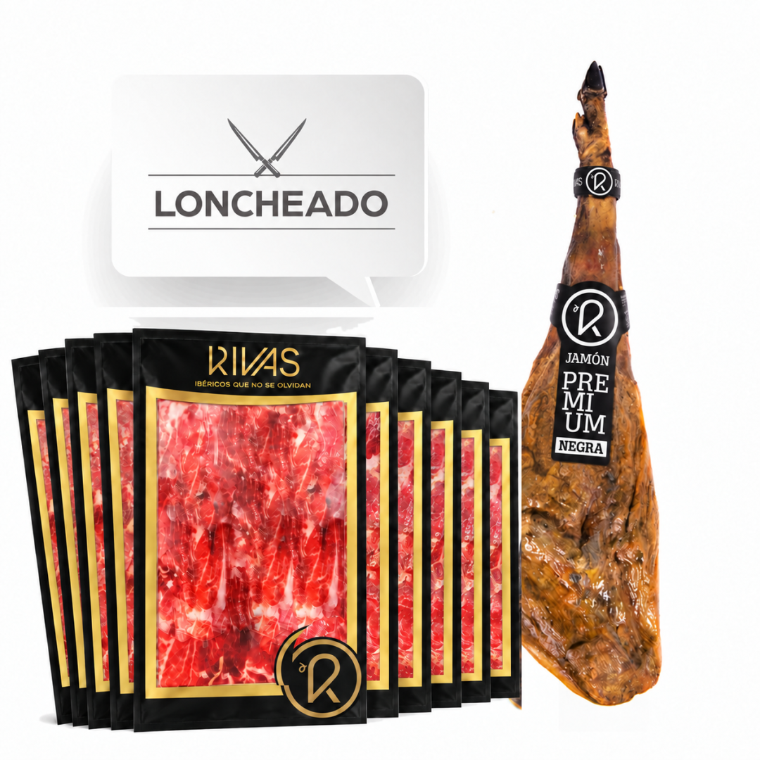 JAMÓN LONCHEADO DE BELLOTA IBÉRICO 100% RAZA IBÉRICA +5 AÑOS DE CURACIÓN