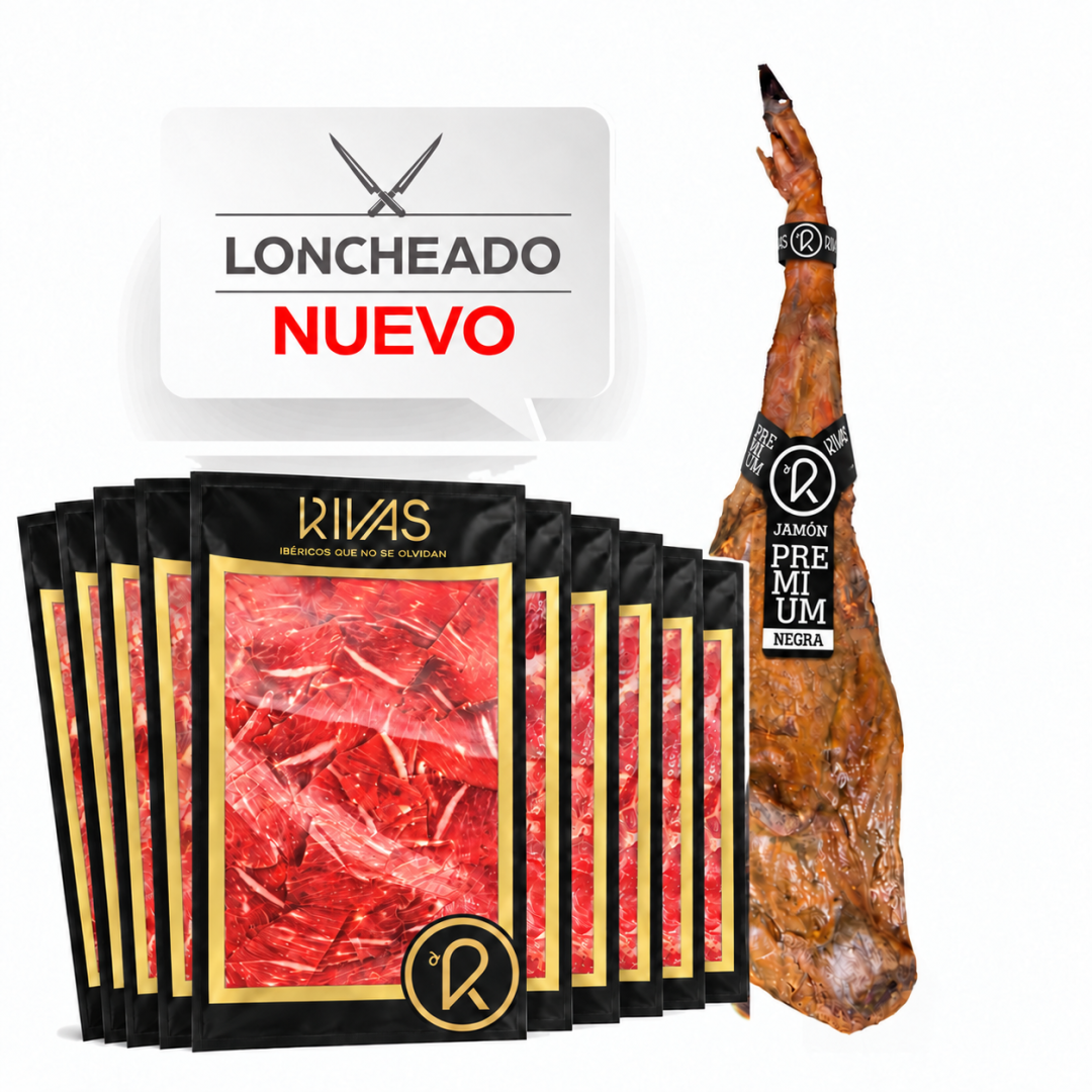 JAMON DE BELLOTA IBERICO 50% RAZA IBÉRICA 100% NATURAL PREMIUM (LONCHEADO)
