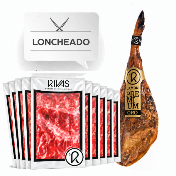 JAMÓN LONCHEADO RIVAS ETIQUETA ORO PREMIUM EXCELENTE Y LIMITADO