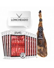 JAMÓN DE CEBO 100% RAZA IBÉRICA  PREMIUM RIVAS LONCHEADO + 3 AÑOS DE CURACIÓN