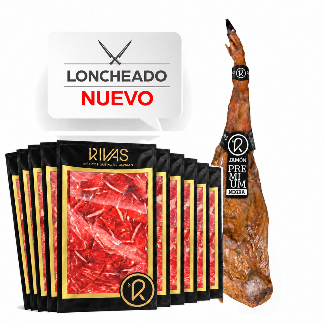 JAMON DE BELLOTA IBERICO 50% RAZA IBÉRICA 100% NATURAL PREMIUM (LONCHEADO)