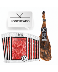 1KG DE JAMÓN 100% IBERICO CEBO DE CAMPO LONCHEADO EN PAQUETES DE 100GRS