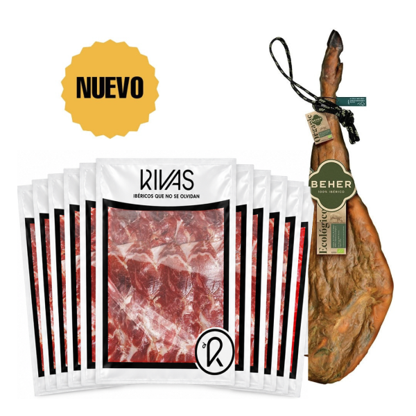 JAMÓN ECOLÓGICO BEHER CEBO DE CAMPO 100% IBÉRICO LONCHEADO