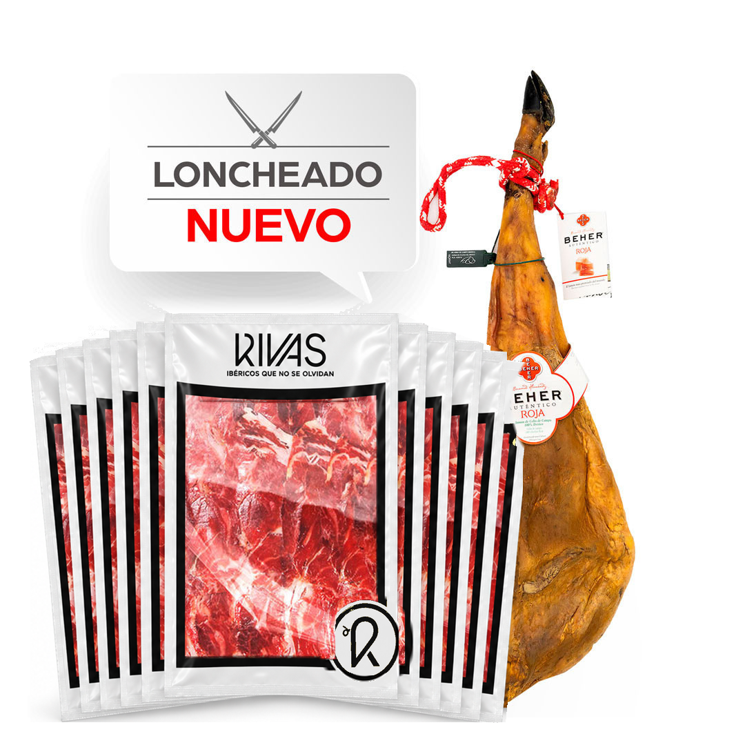 JAMÓN BEHER ETIQUETA ROJA 100% IBÉRICO (LONCHEADO)
