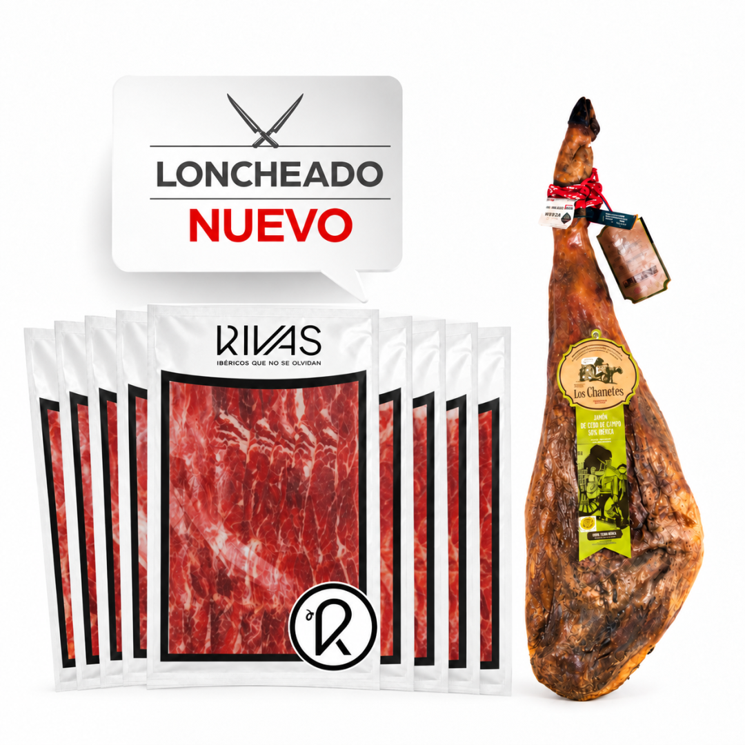 JAMÓN DE CEBO DE CAMPO 100% IBÉRICO +3 AÑOS DE CURACIÓN - (LONCHEADO)