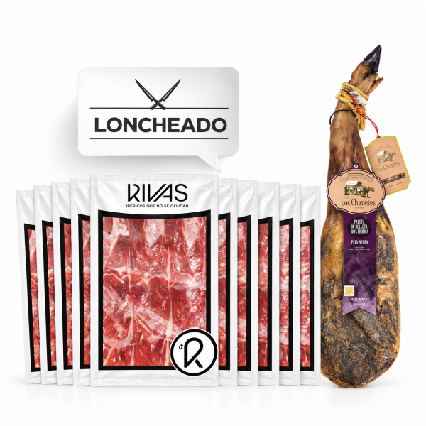 PALETA DE CEBO DE CAMPO 100% IBÉRICA LOS CHANETES +30 MESES DE CURACIÓN - (LONCHEADA)