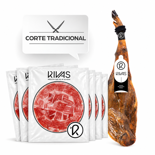 JAMÓN LONCHEADO RIVAS GRAN RESERVA 100% NATURAL 48M - CORTE TRADICIONAL