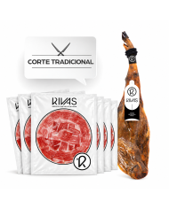 JAMÓN LONCHEADO RIVAS GRAN RESERVA 100% NATURAL 48M - CORTE TRADICIONAL