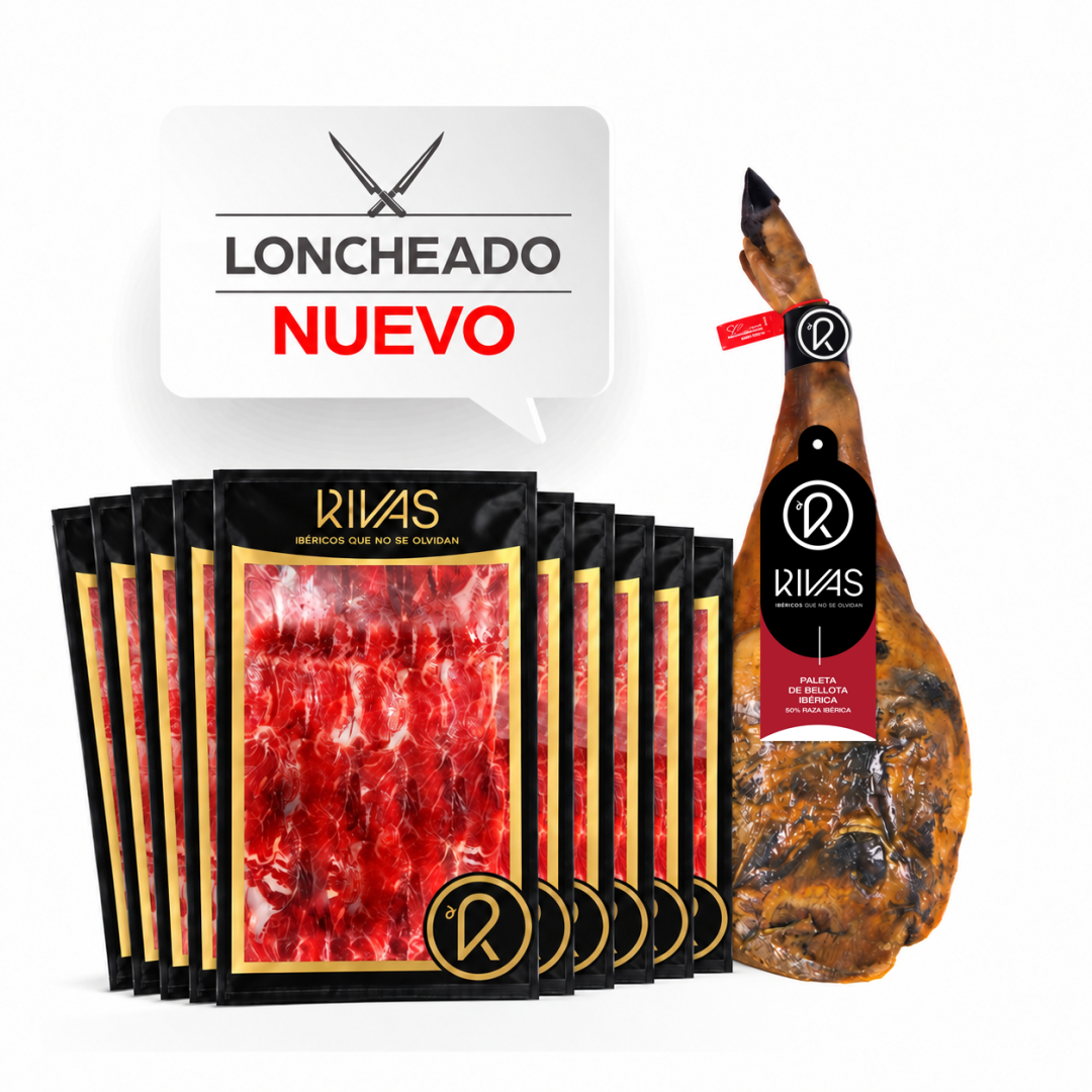 PALETA RIVAS DE BELLOTA IBÉRICA 50% RAZA IBÉRICA +3AÑOS DE CURACIÓN (LONCHEADO)