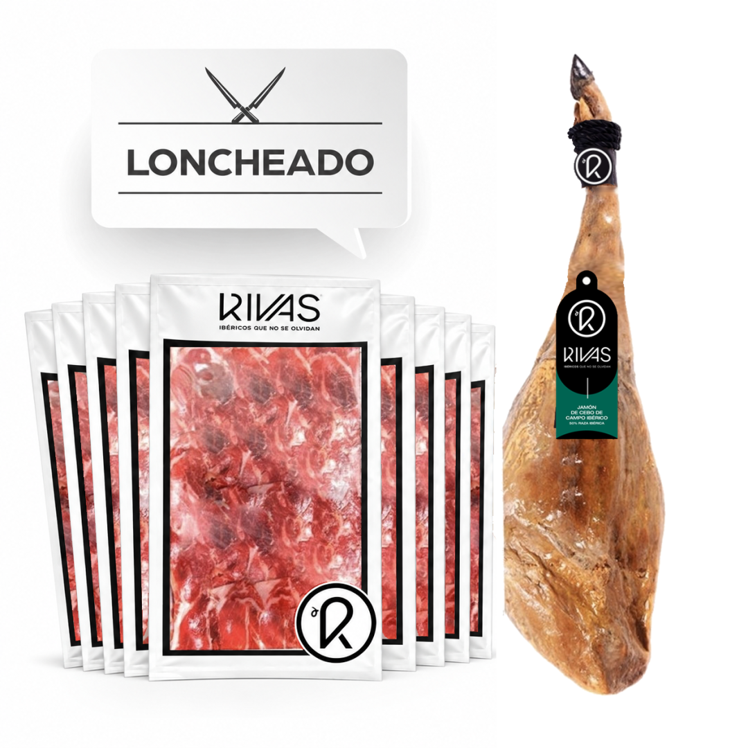 JAMÓN LONCHEADO DE CEBO DE CAMPO 50% RAZA IBÉRICA 100% NATURAL