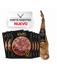 JAMÓN RIVAS BELLOTA IBÉRICO 100% NATURAL CORTADO A CUCHILLO