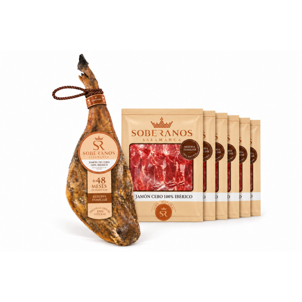 JAMÓN DE CEBO 100% IBÉRICO SOBERANOS (LONCHEADO)