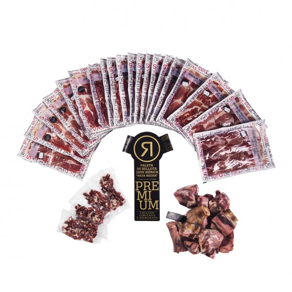 PALETA DE BELLOTA IBÉRICA 100% RAZA IBÉRICA RIVAS PREMIUM (2 MONTANERAS) ED. LIMITADA Y NUM.-1