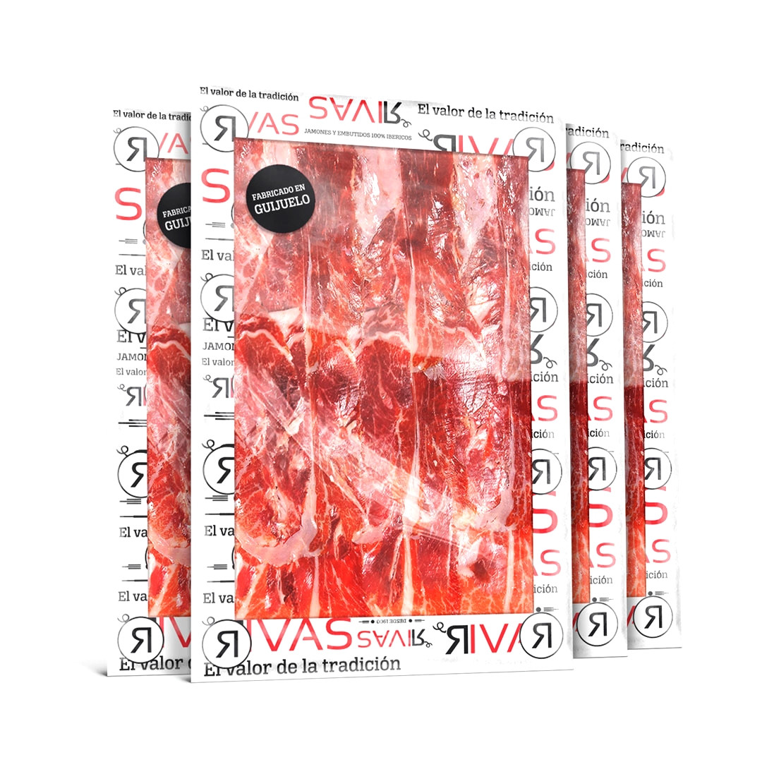 1KG JAMÓN IBÉRICO RSV SALAMANCA LONCHEADO EN PAQUETES DE 100 GRS