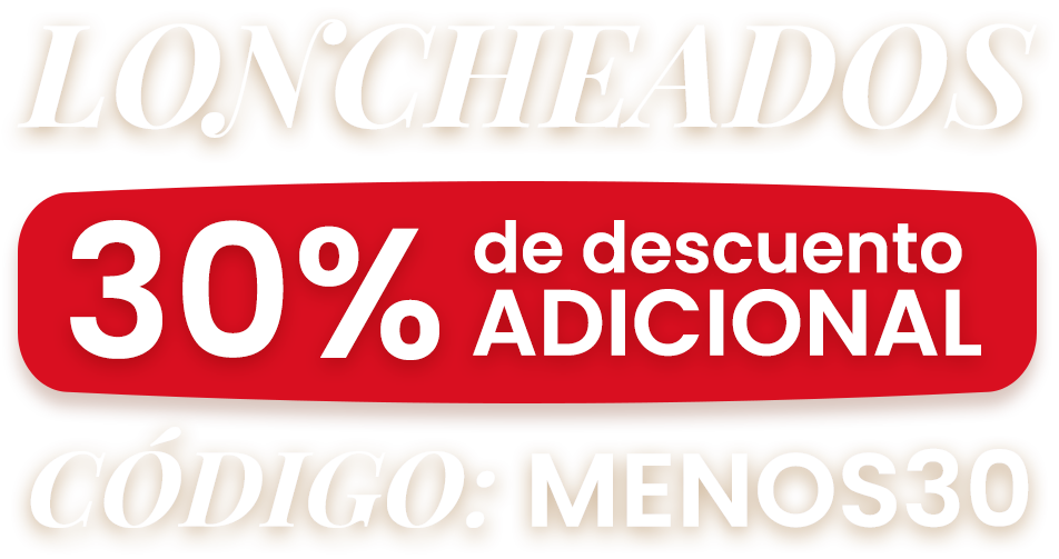 Loncheados: 30% de descuento adicional con el código MENOS30