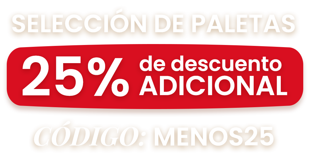 Selección de paletas: 25% de descuento adicional con el código MENOS25
